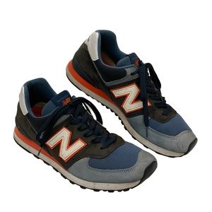 Mens Size 10 - New Balance 574 Connoisseur Painters - Navy Blue Orange - US574BL